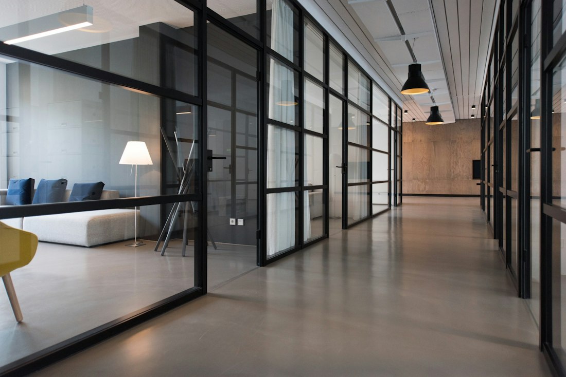 A bright contemporary office interior